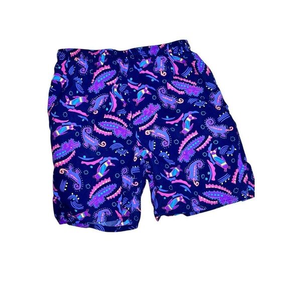 RARE VINTAGE MEN After The Stork Blue Y2K  Classic Swim Trunks size medium A cla - Picture 1 of 6